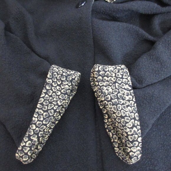 Positive Attitude Blazer Jacket Womens Size 12 Petite Black w/ 1 Button Closure - Picture 6 of 7